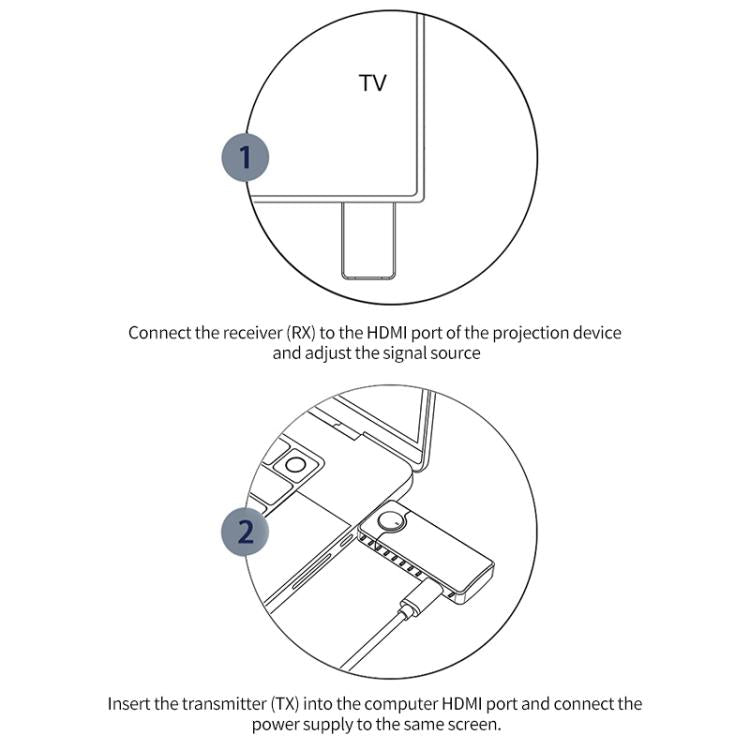 Q50 Leather Texture Wireless HDMI Video Transmitter and Receiver Extender Adapter(White) - Adapter by buy2fix | Online Shopping UK | buy2fix