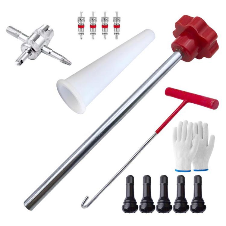 13pcs / Set Car Tire Repair Tool Valve Installation Tool Set(Red) - Tire Repair & Installation Tools by buy2fix | Online Shopping UK | buy2fix