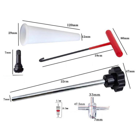 13pcs / Set Car Tire Repair Tool Valve Installation Tool Set(Black) - Tire Repair & Installation Tools by buy2fix | Online Shopping UK | buy2fix