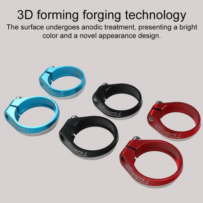34.9mm TOSEEK Aluminum Alloy Bicycle Seat Tube Clamp(Red) - Pipe clamps by TOSEEK | Online Shopping UK | buy2fix