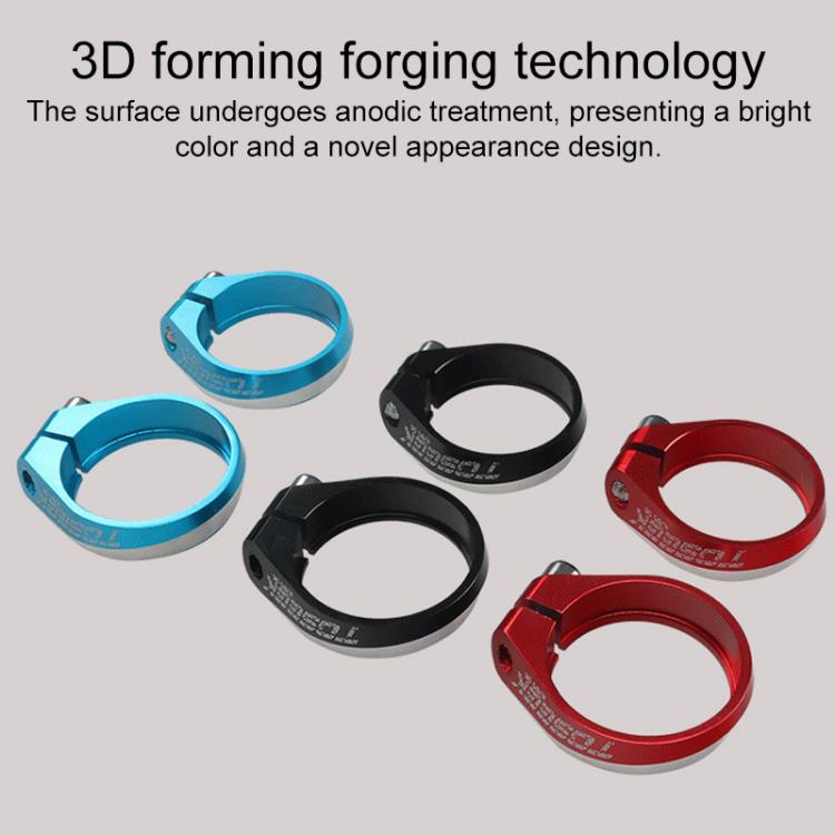 34.9mm TOSEEK Aluminum Alloy Bicycle Seat Tube Clamp(Black) - Pipe clamps by TOSEEK | Online Shopping UK | buy2fix