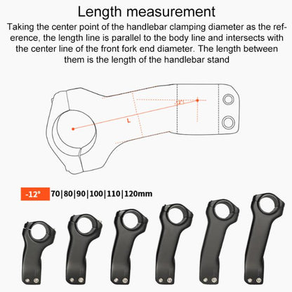 TOSEEK K01 Road Mountain Bike Carbon Fiber Handlebar Riser Faucet, Size:-12 Degree, 110mm(Gloss) - Bicycle Grips by TOSEEK | Online Shopping UK | buy2fix