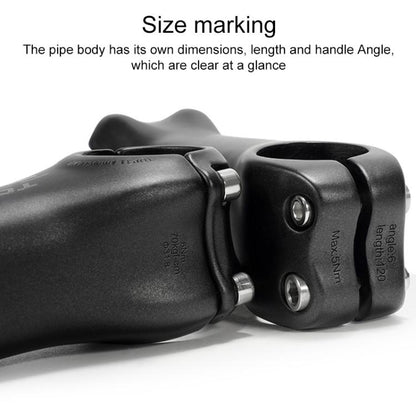 TOSEEK K04 Full Carbon Fiber Brazing Road Mountain Bike Handlebar Riser Faucet, Size:6 Degree, 70mm(Black Grey Silver) - Bicycle Grips by TOSEEK | Online Shopping UK | buy2fix