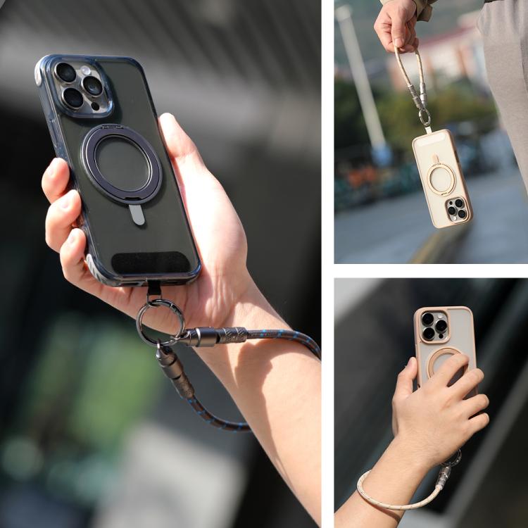ROCK R15 Type-C to Type-C 60W Phone Lanyard Fast Charging Zinc Alloy Data Cable, Length:30cm(Black) - USB-C & Type-C Cable by ROCK | Online Shopping UK | buy2fix