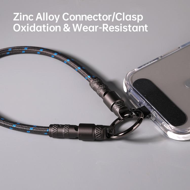 ROCK R15 Type-C to Type-C 60W Phone Lanyard Fast Charging Zinc Alloy Data Cable, Length:30cm(Black) - USB-C & Type-C Cable by ROCK | Online Shopping UK | buy2fix