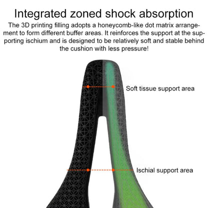TOSEEK P10 Carbon Fiber 3D Printed Road Mountain Bike Seat, Width:160mm - Bicycle Saddle by TOSEEK | Online Shopping UK | buy2fix