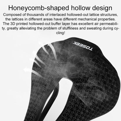 TOSEEK P10 Carbon Fiber 3D Printed Road Mountain Bike Seat, Width:160mm - Bicycle Saddle by TOSEEK | Online Shopping UK | buy2fix