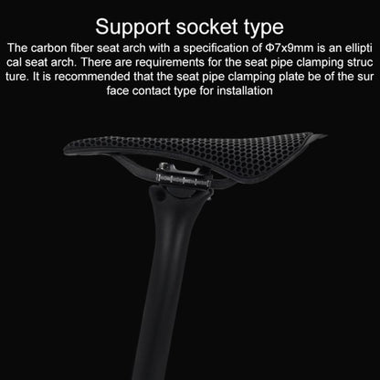 TOSEEK P300 Carbon Fiber 3D Printed Road Mountain Bike Seat(3K Twill) - Bicycle Saddle by TOSEEK | Online Shopping UK | buy2fix
