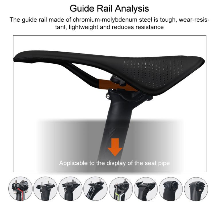 TOSEEK TS50 Road Mountain Bike Racing Saddle(Black) - Bicycle Saddle by TOSEEK | Online Shopping UK | buy2fix