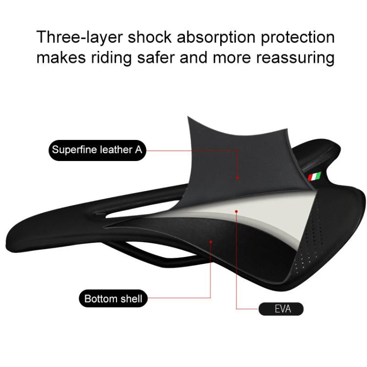 TOSEEK TS50 Road Mountain Bike Racing Saddle(Black) - Bicycle Saddle by TOSEEK | Online Shopping UK | buy2fix