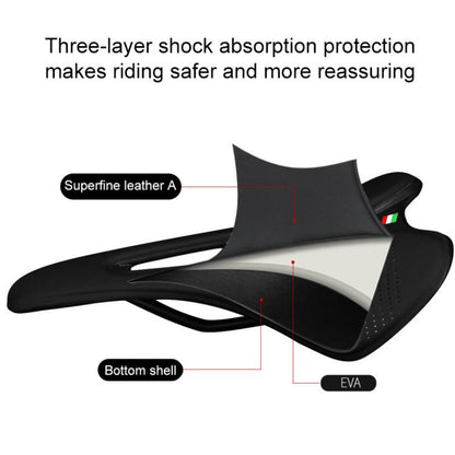 TOSEEK TS50 Road Mountain Bike Racing Saddle(Black) - Bicycle Saddle by TOSEEK | Online Shopping UK | buy2fix