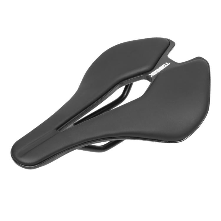 TOSEEK TS101 Road Mountain Bike Leather Saddle(Black) - Bicycle Saddle by TOSEEK | Online Shopping UK | buy2fix