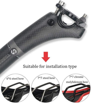 TOSEEK Road Mountain Bike Carbon Fiber Sitting Tube, Specification:30.8x400mm(Grey) - Bicycle Saddle by TOSEEK | Online Shopping UK | buy2fix