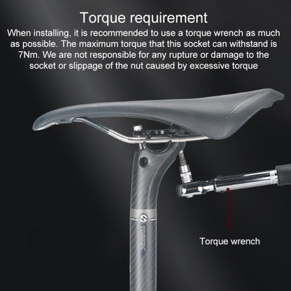 TOSEEK Road Mountain Bike Carbon Fiber Sitting Tube, Specification:30.8x350mm(Black) - Bicycle Saddle by TOSEEK | Online Shopping UK | buy2fix
