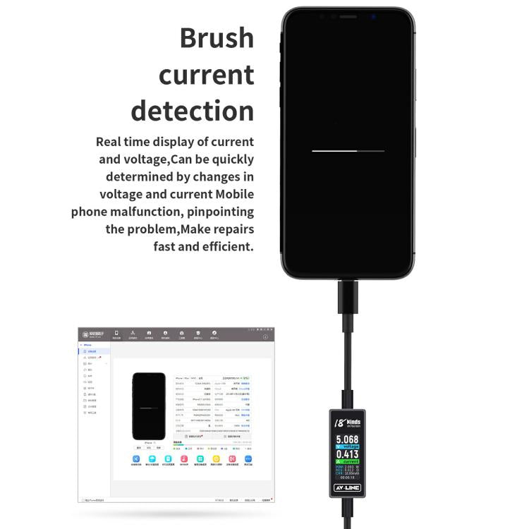 18 Kinds AV-Line 2.0 1.2m Intelligent Detection Charging Data Cable, Interface:USB to  8 Pin - Test Tools by buy2fix | Online Shopping UK | buy2fix