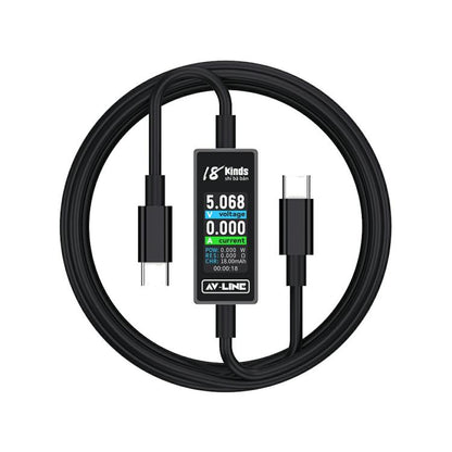 18 Kinds AV-Line Pro 1.2m Intelligent Detection Charging Data Cable, Interface:Type-C to Type-C - Test Tools by buy2fix | Online Shopping UK | buy2fix