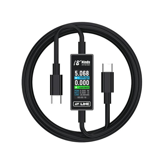 18 Kinds AV-Line Pro 1.2m Intelligent Detection Charging Data Cable, Interface:Type-C to Type-C - Test Tools by buy2fix | Online Shopping UK | buy2fix