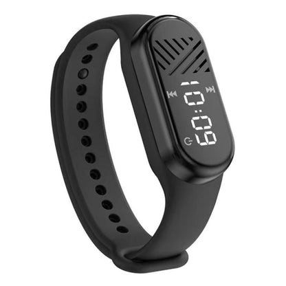 BT5.3 Sports MP3 Watch Supports Micro SD Card, ROM:8GB(Black) - MP3 Player by buy2fix | Online Shopping UK | buy2fix