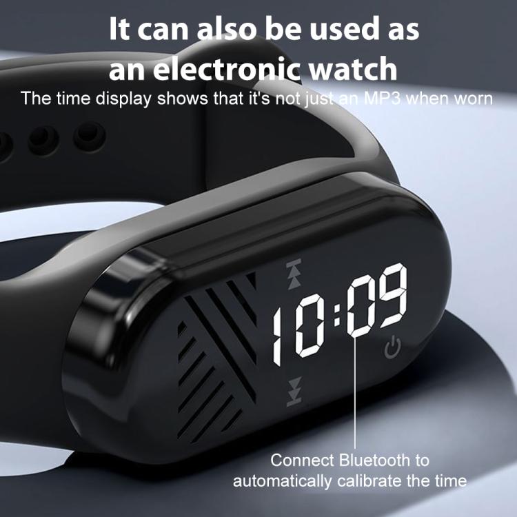 BT5.3 Sports MP3 Watch Supports Micro SD Card, ROM:8GB(Black) - MP3 Player by buy2fix | Online Shopping UK | buy2fix