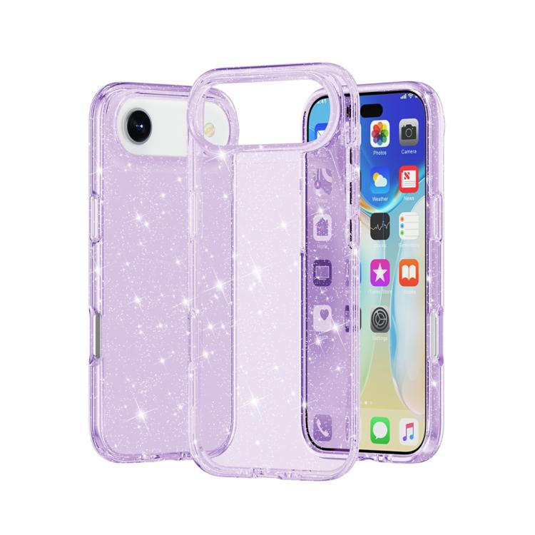 For iPhone Air Shockproof Terminator Glitter Powder Phone Case(Purple) - iPhone Air Cases by buy2fix | Online Shopping UK | buy2fix