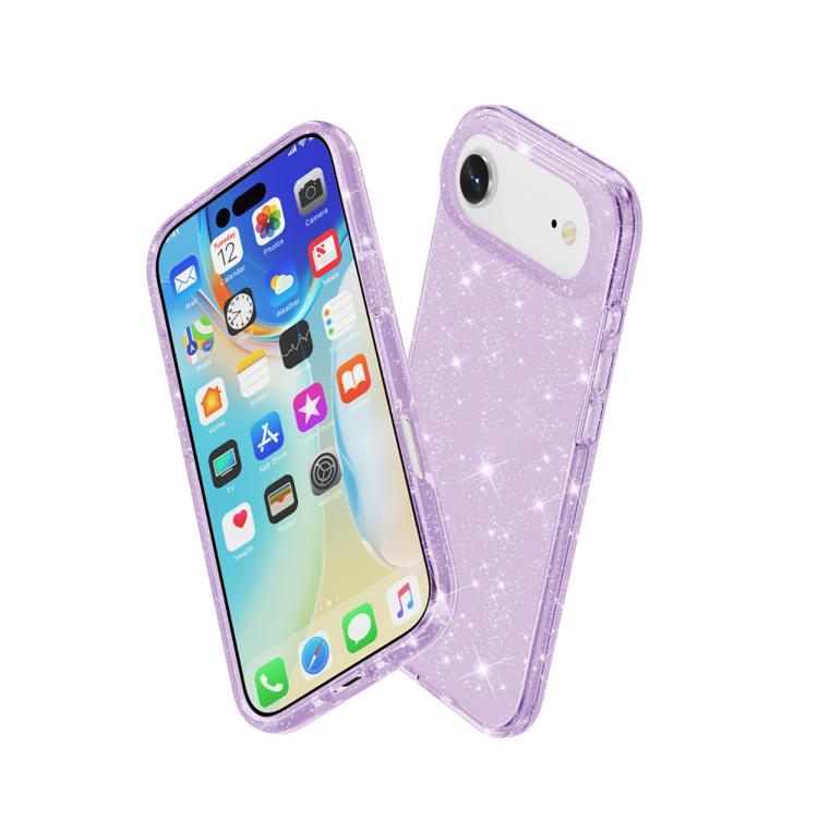 For iPhone Air Shockproof Terminator Glitter Powder Phone Case(Purple) - iPhone Air Cases by buy2fix | Online Shopping UK | buy2fix