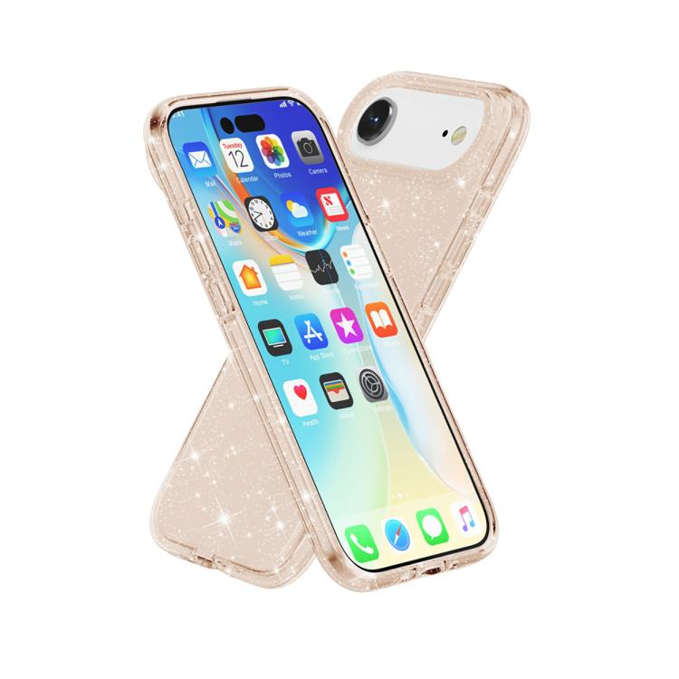 For iPhone Air Shockproof Terminator Glitter Powder Phone Case(Gold) - iPhone Air Cases by buy2fix | Online Shopping UK | buy2fix
