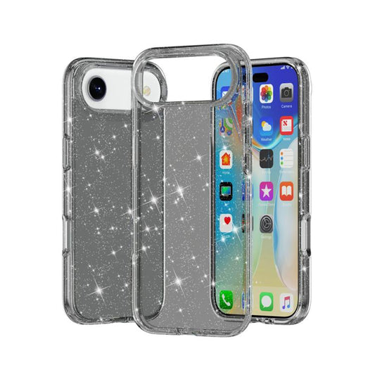 For iPhone Air Shockproof Terminator Glitter Powder Phone Case(Black) - iPhone Air Cases by buy2fix | Online Shopping UK | buy2fix