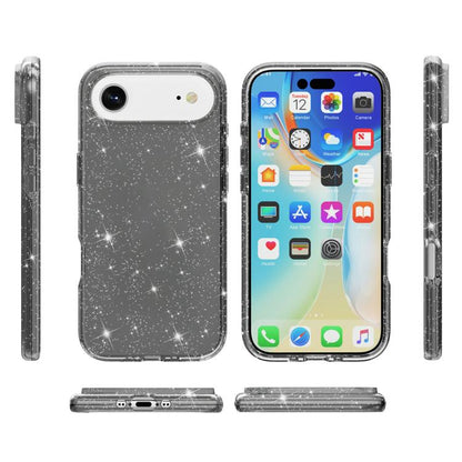 For iPhone Air Shockproof Terminator Glitter Powder Phone Case(Black) - iPhone Air Cases by buy2fix | Online Shopping UK | buy2fix