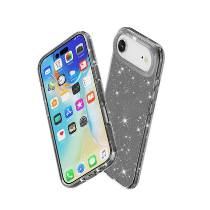 For iPhone Air Shockproof Terminator Glitter Powder Phone Case(Black) - iPhone Air Cases by buy2fix | Online Shopping UK | buy2fix