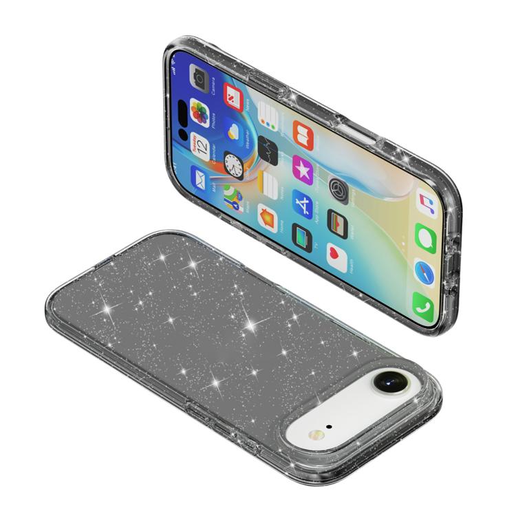 For iPhone Air Shockproof Terminator Glitter Powder Phone Case(Black) - iPhone Air Cases by buy2fix | Online Shopping UK | buy2fix
