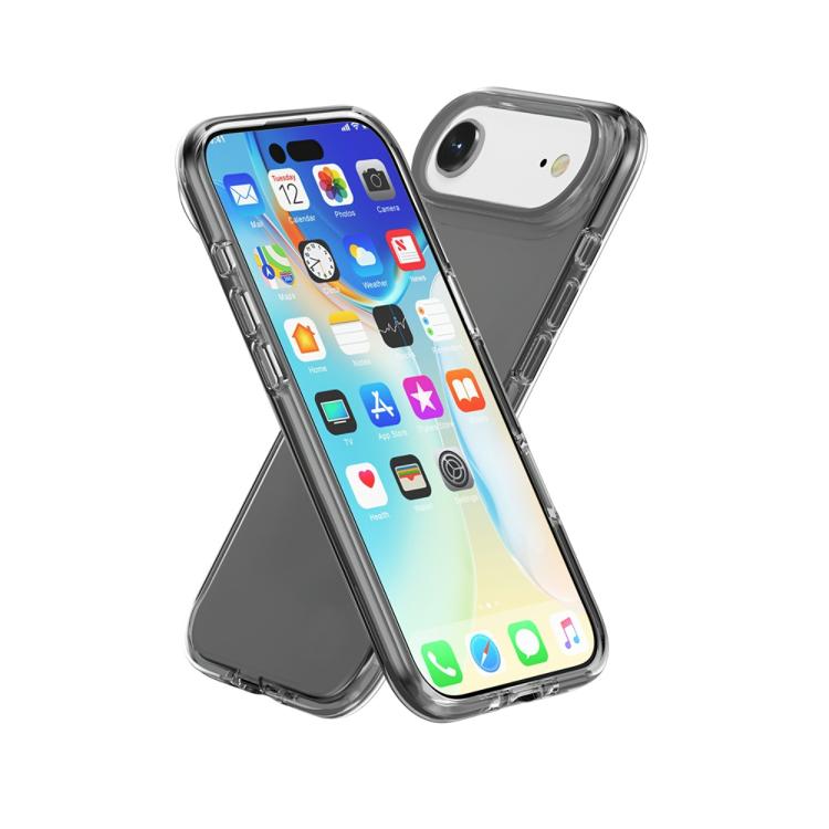 For iPhone Air Shockproof Terminator Glitter Powder Phone Case(Transparent Grey) - iPhone Air Cases by buy2fix | Online Shopping UK | buy2fix