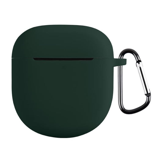 For Bose QuietComfort Earbuds II Solid Color Silicone Earphone Protective Case with Hook(Green)