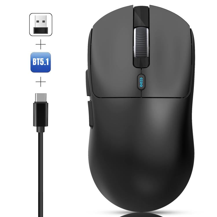 HXSJ T68 3 Modes Wired 2.4G BT5.1 Wireless Lightweight Gaming Mouse(Black) - Wireless Mice by HXSJ | Online Shopping UK | buy2fix
