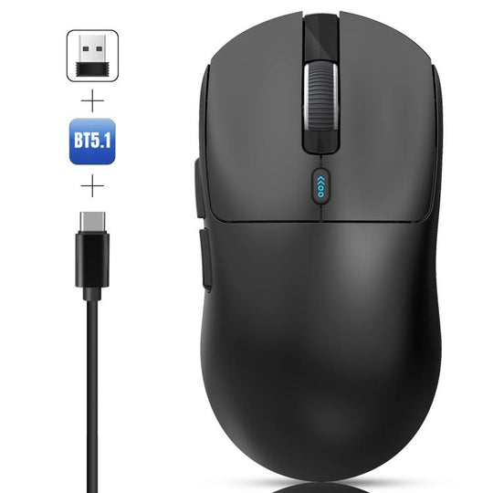 HXSJ T68 3 Modes Wired 2.4G BT5.1 Wireless Lightweight Gaming Mouse(Black)