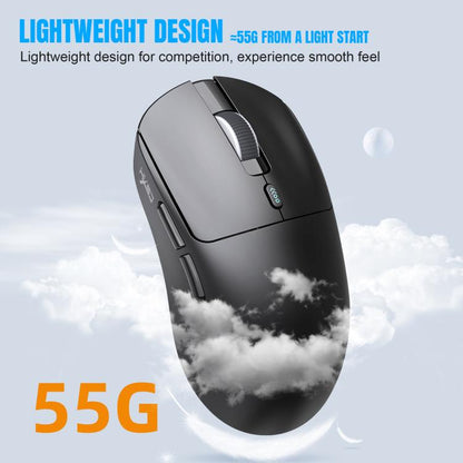 HXSJ T68 3 Modes Wired 2.4G BT5.1 Wireless Lightweight Gaming Mouse(Black) - Wireless Mice by HXSJ | Online Shopping UK | buy2fix