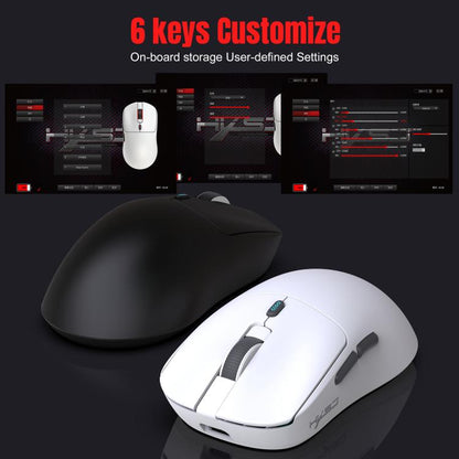HXSJ T68 3 Modes Wired 2.4G BT5.1 Wireless Lightweight Gaming Mouse(Black) - Wireless Mice by HXSJ | Online Shopping UK | buy2fix