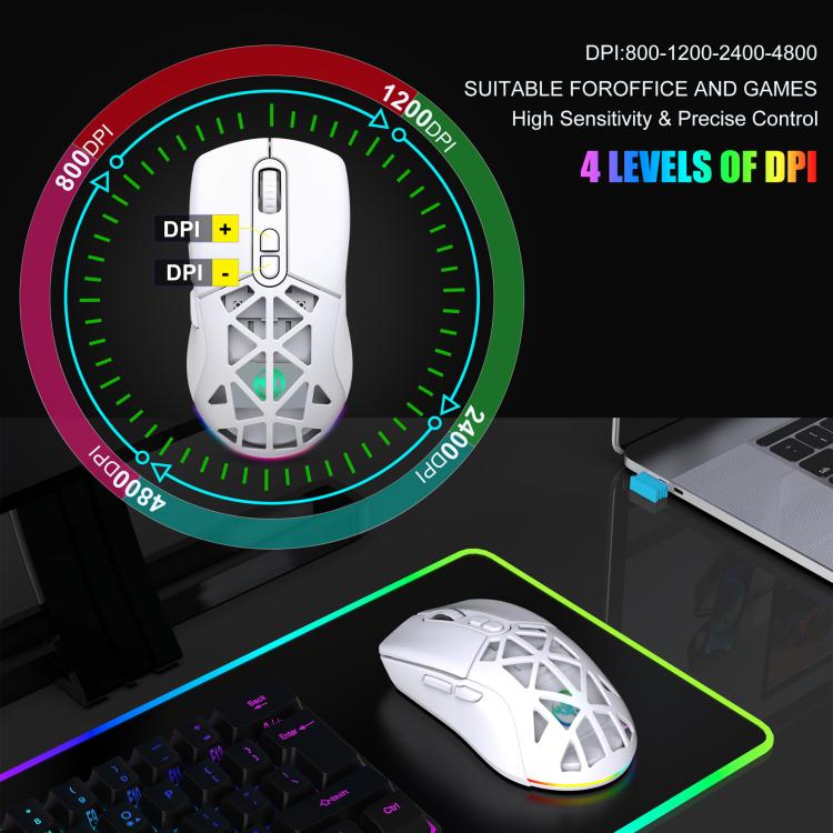 HXSJ T26 Dual Modes 2.4G BT5.1 Rechargeable Wireless Mouse(Black) - Wireless Mice by HXSJ | Online Shopping UK | buy2fix