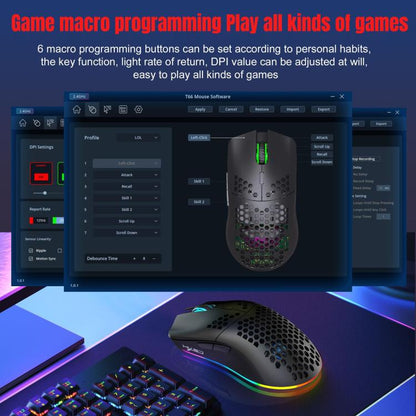HXSJ T66 3 Modes Wired 2.4G BT5.3 Wireless RGB Rechargeable Mouse(White) - Wireless Mice by HXSJ | Online Shopping UK | buy2fix