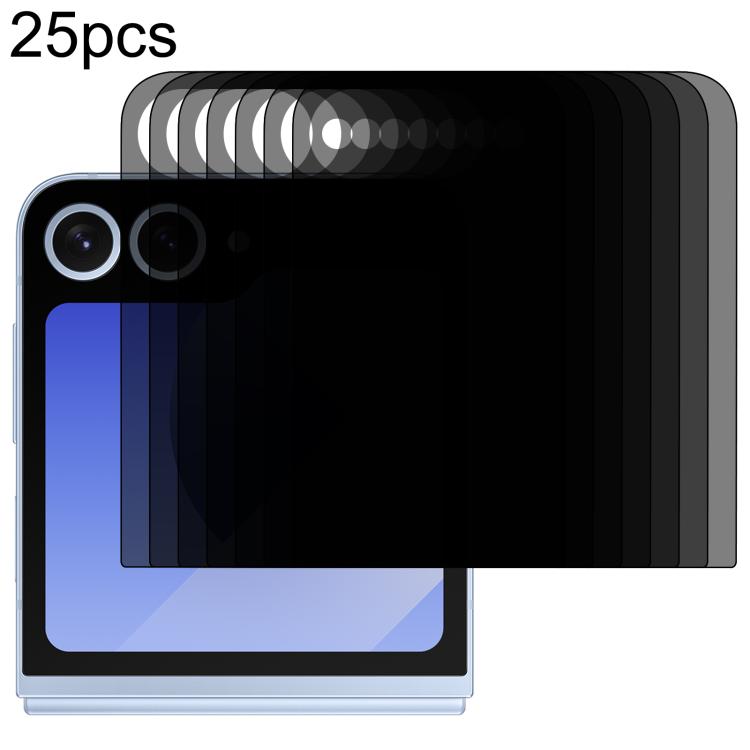 For Samsung Galaxy Z Flip7 5G 25pcs Back Screen 28-degree Privacy Full Cover Screen Protector - Galaxy Z Flip7 5G Tempered Glass by buy2fix | Online Shopping UK | buy2fix