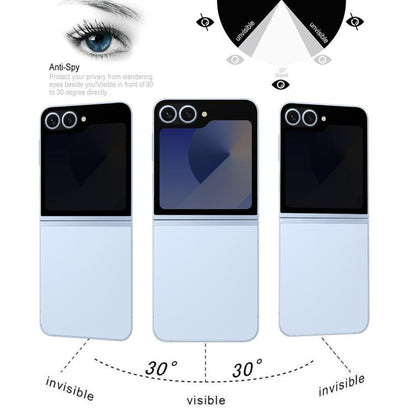 For Samsung Galaxy Z Flip7 5G 25pcs Back Screen 28-degree Privacy Full Cover Screen Protector - Galaxy Z Flip7 5G Tempered Glass by buy2fix | Online Shopping UK | buy2fix