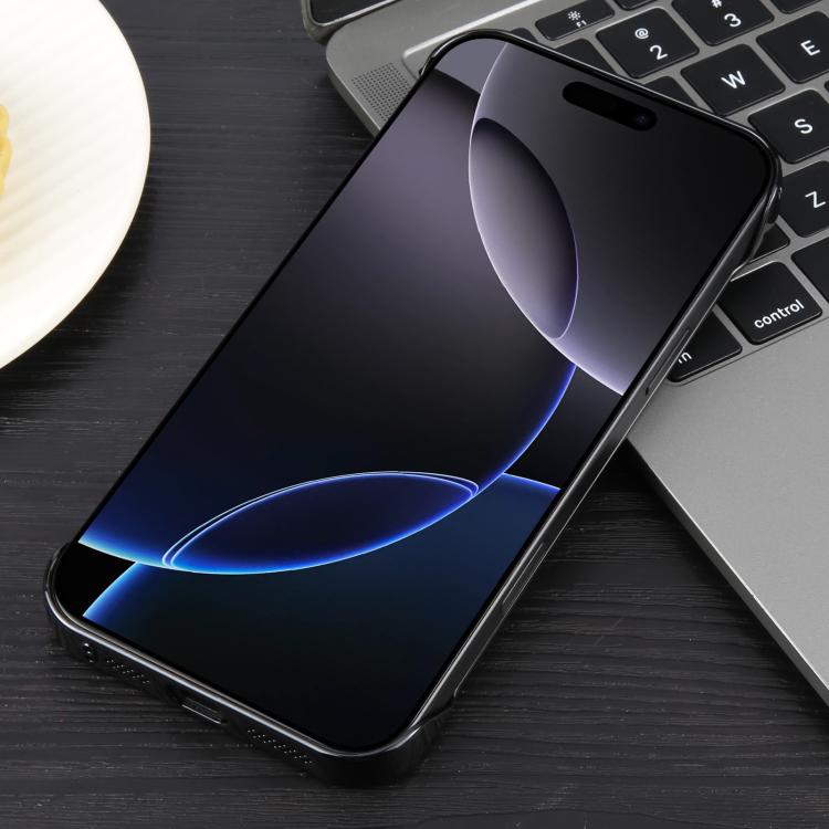 For iPhone 16e Electroplating Frameless Frosted Anti-Glare PC MagSafe Phone Case(Black) - iPhone 16e Cases by buy2fix | Online Shopping UK | buy2fix