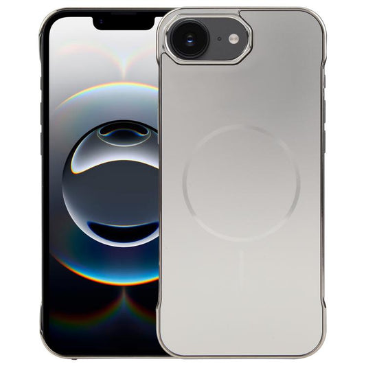 For iPhone 16e Electroplating Frameless Frosted Anti-Glare PC MagSafe Phone Case(Titanium Gray) - iPhone 16e Cases by buy2fix | Online Shopping UK | buy2fix