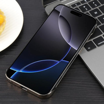 For iPhone 16 Pro Max Electroplating Frameless Frosted Anti-Glare PC MagSafe Phone Case(Desert Gold) - iPhone 16 Pro Max Cases by buy2fix | Online Shopping UK | buy2fix