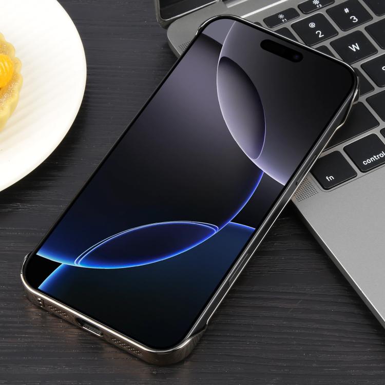 For iPhone 16 Pro Electroplating Frameless Frosted Anti-Glare PC MagSafe Phone Case(Desert Gold) - iPhone 16 Pro Cases by buy2fix | Online Shopping UK | buy2fix