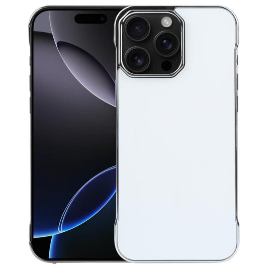 For iPhone 16 Pro Electroplating Frameless Frosted Anti-Glare PC MagSafe Phone Case(Silver White) - iPhone 16 Pro Cases by buy2fix | Online Shopping UK | buy2fix