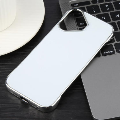 For iPhone 16 Plus Electroplating Frameless Frosted Anti-Glare PC MagSafe Phone Case(Silver White) - iPhone 16 Plus Cases by buy2fix | Online Shopping UK | buy2fix