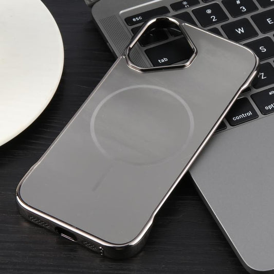 For iPhone 16 Plus Electroplating Frameless Frosted Anti-Glare PC MagSafe Phone Case(Titanium Gray) - iPhone 16 Plus Cases by buy2fix | Online Shopping UK | buy2fix