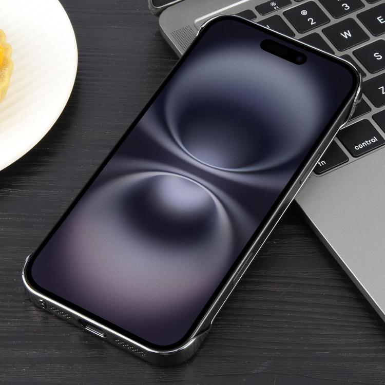 For iPhone 16 Plus Electroplating Frameless Frosted Anti-Glare PC MagSafe Phone Case(Titanium Gray) - iPhone 16 Plus Cases by buy2fix | Online Shopping UK | buy2fix