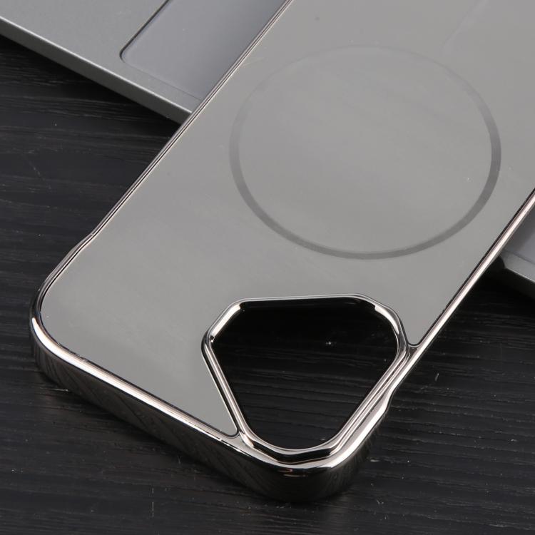 For iPhone 16 Plus Electroplating Frameless Frosted Anti-Glare PC MagSafe Phone Case(Titanium Gray) - iPhone 16 Plus Cases by buy2fix | Online Shopping UK | buy2fix