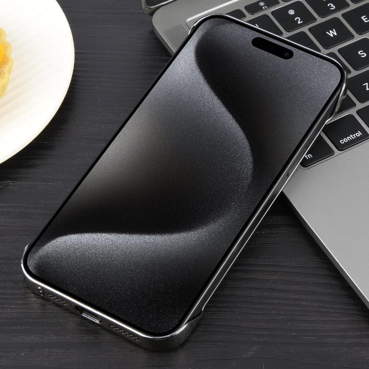 For iPhone 15 Pro Electroplating Frameless Frosted Anti-Glare PC MagSafe Phone Case(Titanium Gray) - iPhone 15 Pro Cases by buy2fix | Online Shopping UK | buy2fix